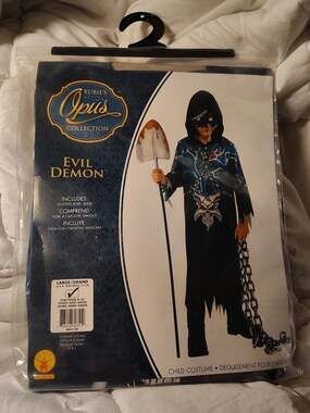 Rubie's Evil Demon Halloween Child Costume Size Large 12-14 Opus Collection new
